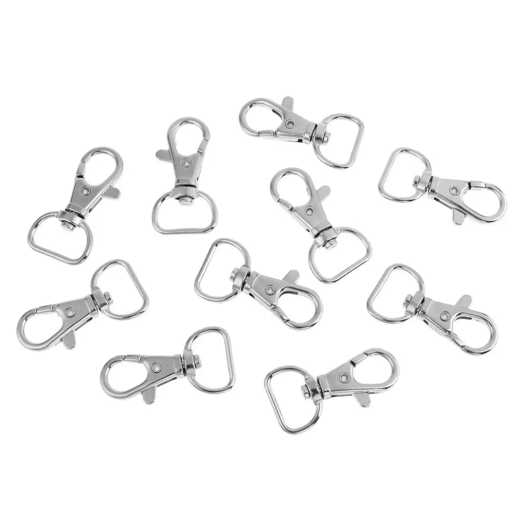 2-4 Packs of 10 Pieces Swivel Clasps Lanyard Carabiner Fastener