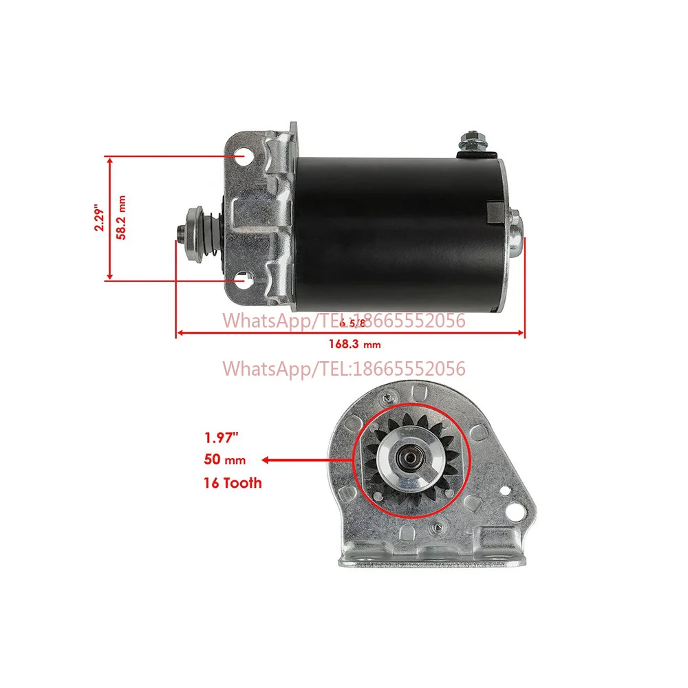 16-Tooth lawn mower starter motor 390838 497594 497595 5-22 H P 391423 392749