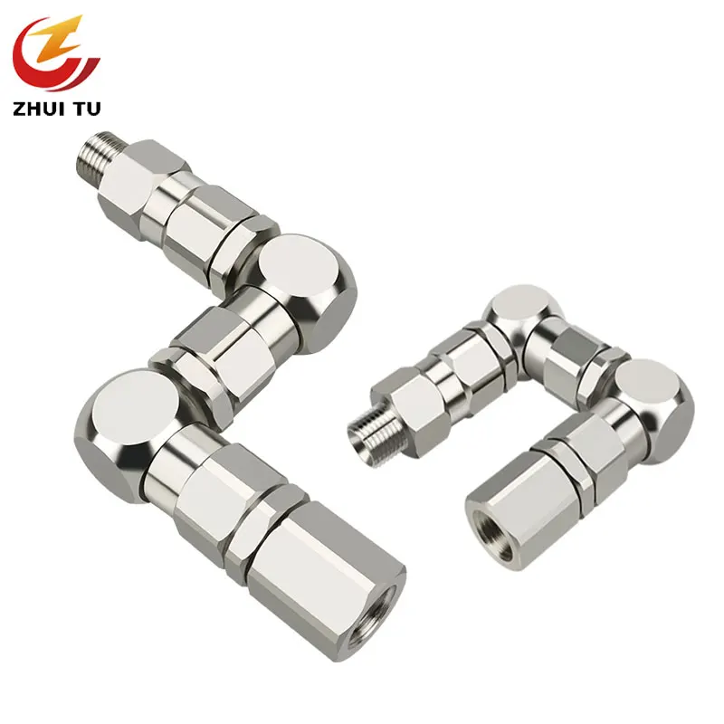 1/4 1/2 3/8 Z-type Rotary Joint Paint Sprayer Pump Accessries Stainless Steel 360 ° Universal Rotation Connector