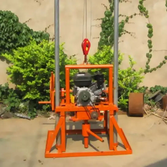 Customized Small Portable Water Well Drilling Rig 80m Petrol & Diesel Dual-power Drill