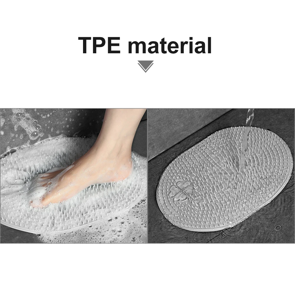 

Foot Massager Pad Silica Gel Mats Shower Scrubber Clean Bristles Exfoliate Calluses Eliminate Odor Non Slip Bath