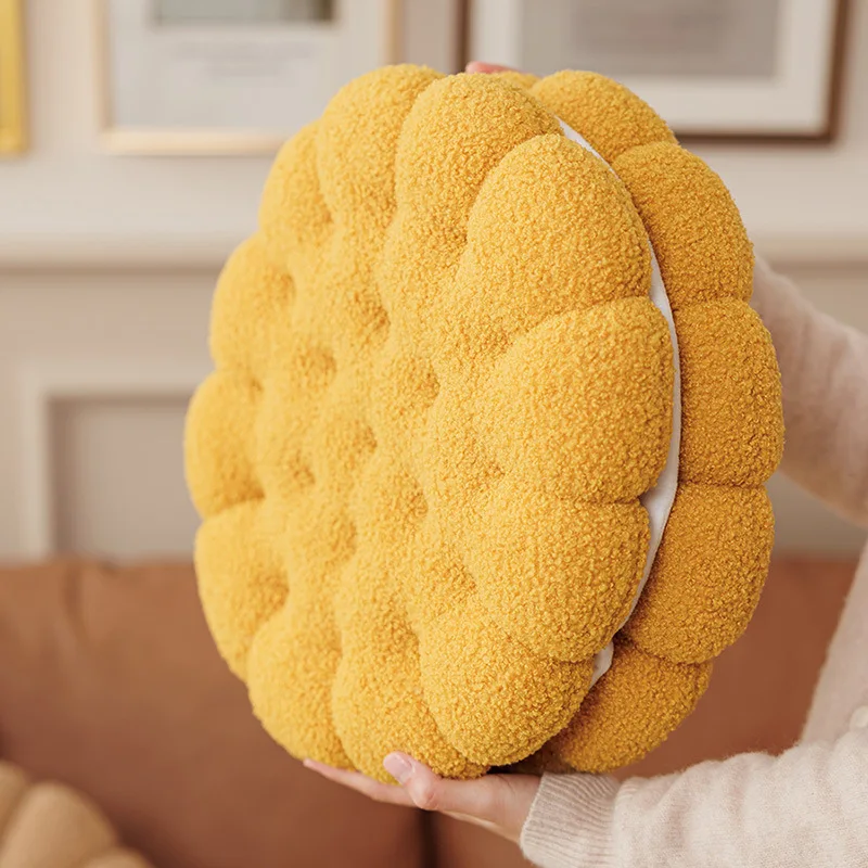 Round Sandwich Biscuit Sofa Pillow Soft Comfortable Thick Seat Cushion Living Room Bedroom Home Decor Throw Pillow Back Cushions