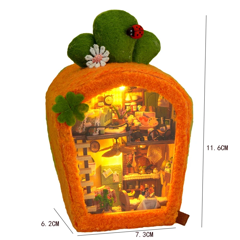 Mini domek dla lalek miniaturowy Diy pluszowy rodzinny domek dla lalek miniatury Maison sylvanian dom dzieci urodziny boże narodzenie prezenty na