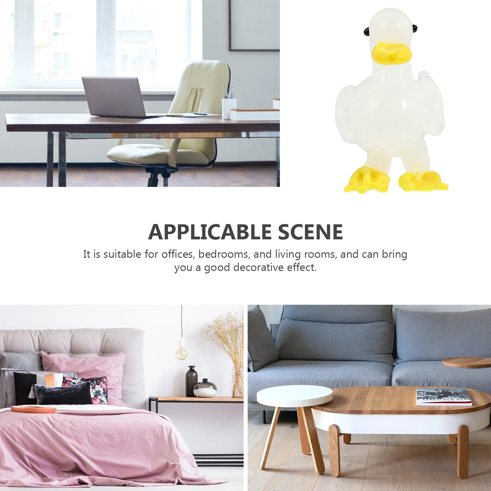 

1Pcs White Goose Desktop Ornament Glass Animal Decor Premium Glass Craft Small Home Decoration Goose Design Decor