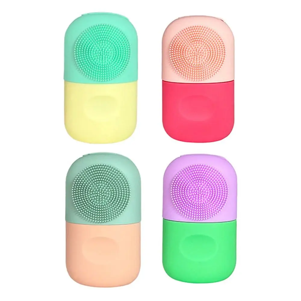 Silicone Facial Ice Globe Roller Skin Lifting Washable Beauty Face Ice Tray Reusable with Brush Head Ice Ball Face Massager Girl