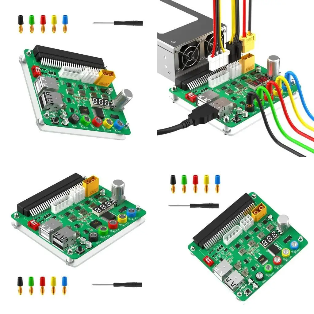 

652F Платки с регулируемыми напряжениями 4PCS USB2.0 3,30 В/5 В/12 В/USB2.0/QC2.0/3,0/12 В разъемы для серверов аксессуары