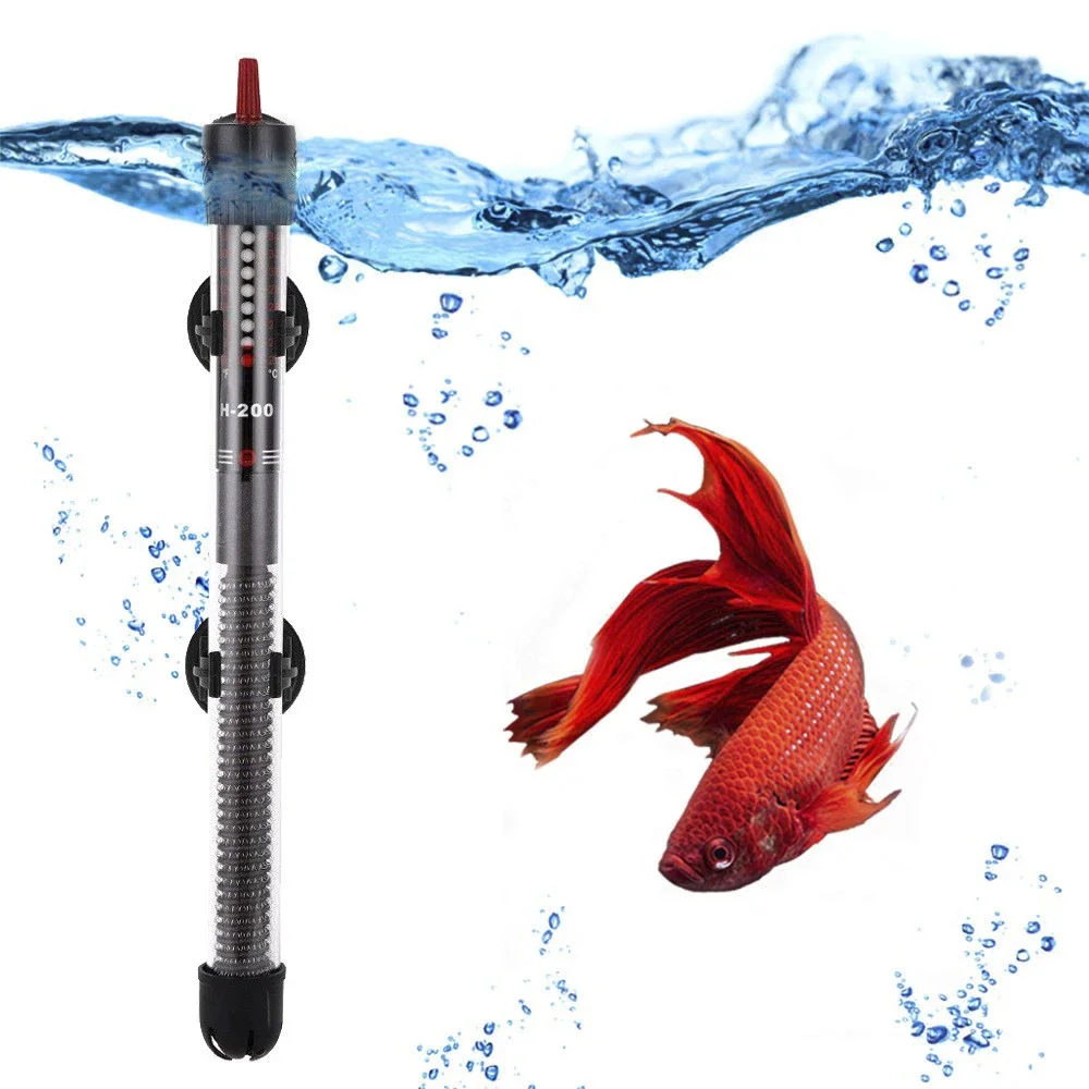 1Pc EU Plug AT700 Fish Tank Glass Heating Rod 220V-240V 25W /50W/ 100W/ 200W/ 300W Thermostat Automatic Constant Temperature