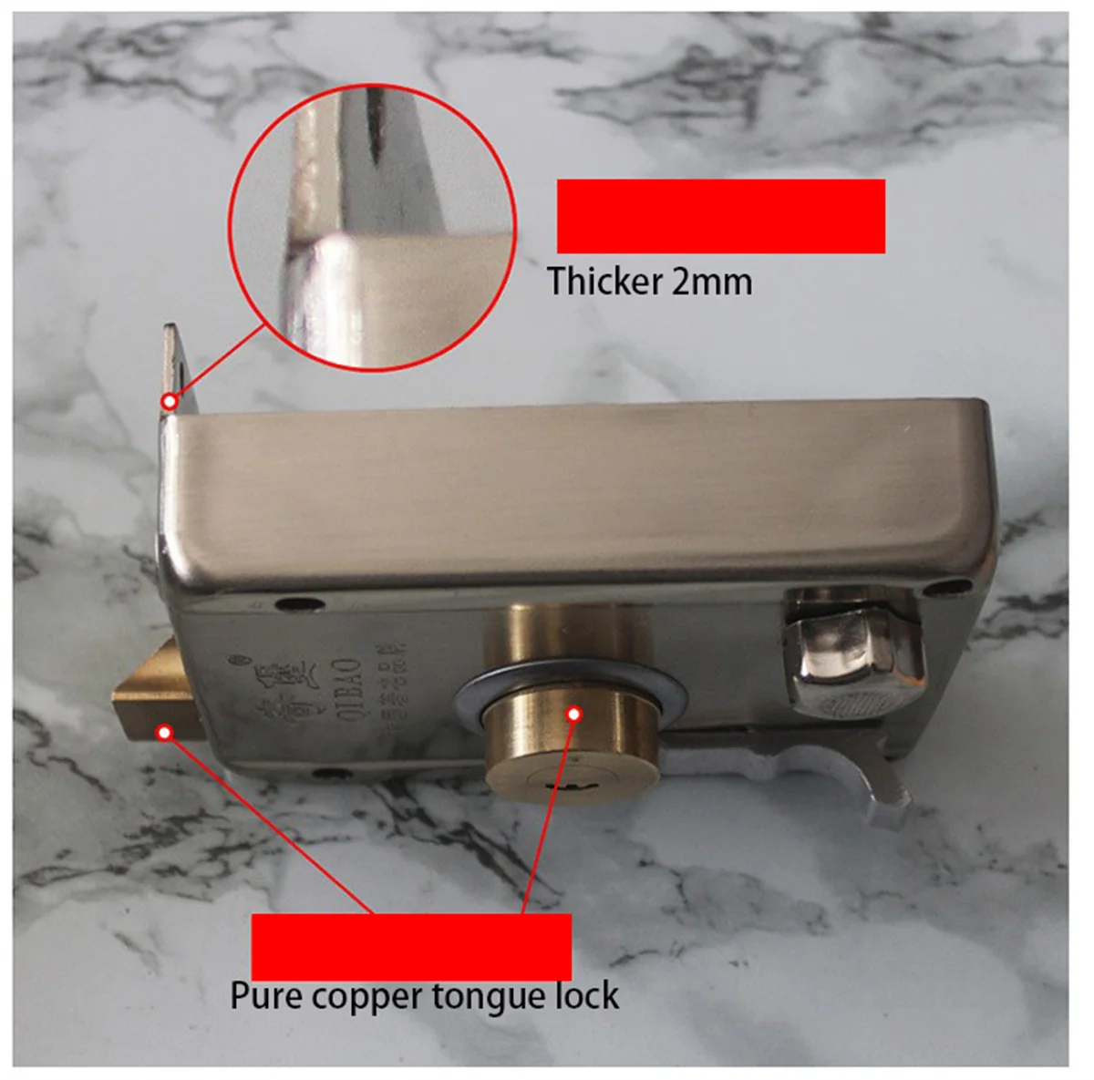 Anti-theft door lock household universal door handle lift lock door lock set indoor iron door room door lock