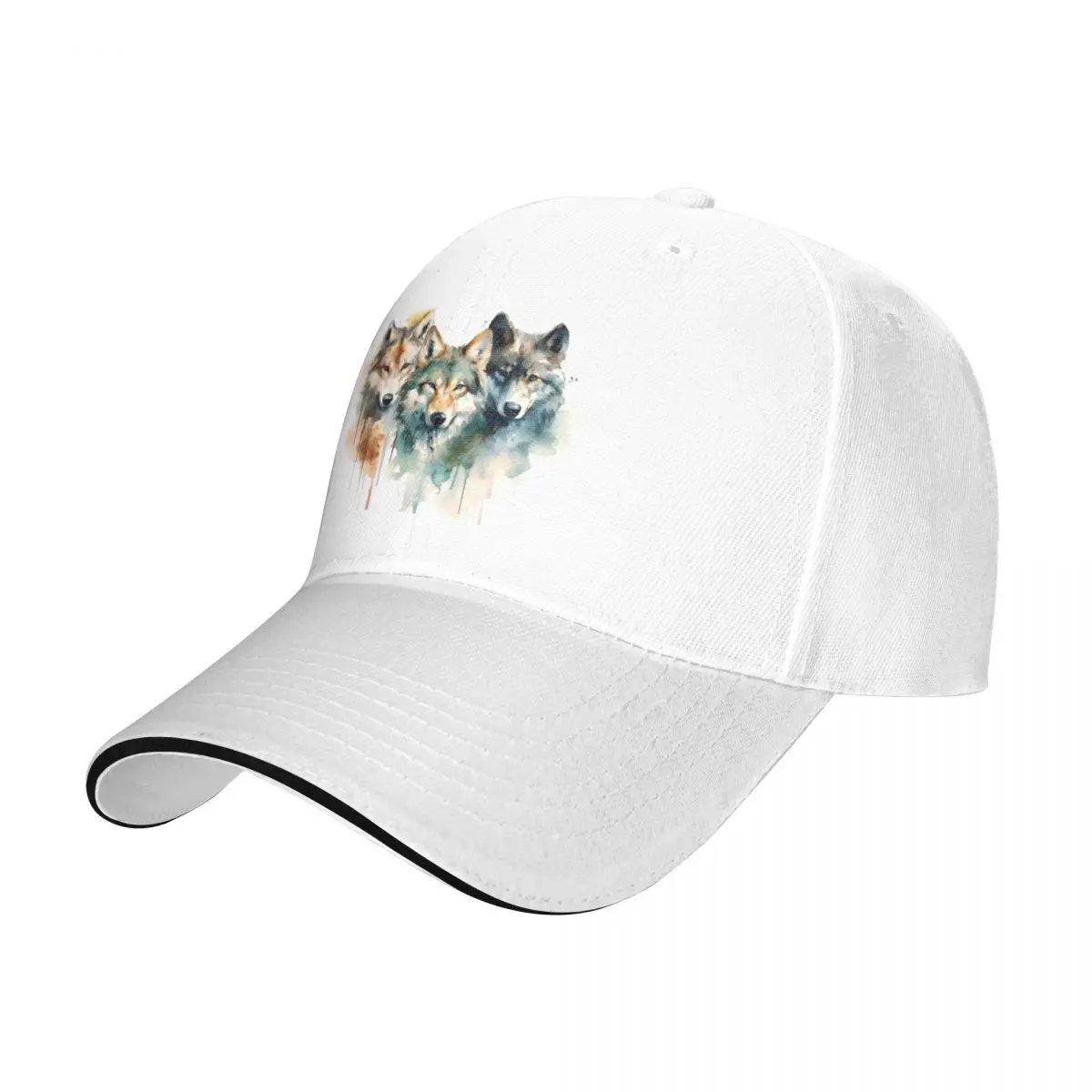 

Watercolor Wash Wolves Baseball Cap beach hat summer hat Hats Man Women's