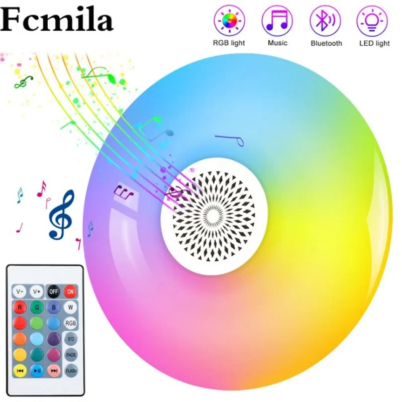 

Home wireless bluetooth speaker lighting E27 universal interface colorful lights living room stage lights mobile music player