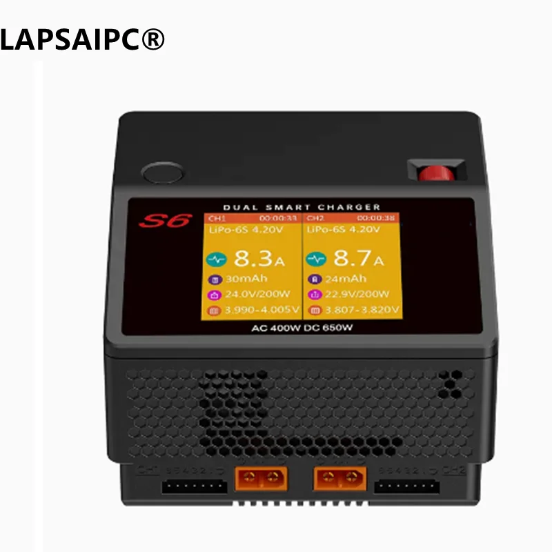 

Lapsaipc for Hota s6 ac400w dc650w 15a Two Channel Smart Ultra Small Size Charger Battery