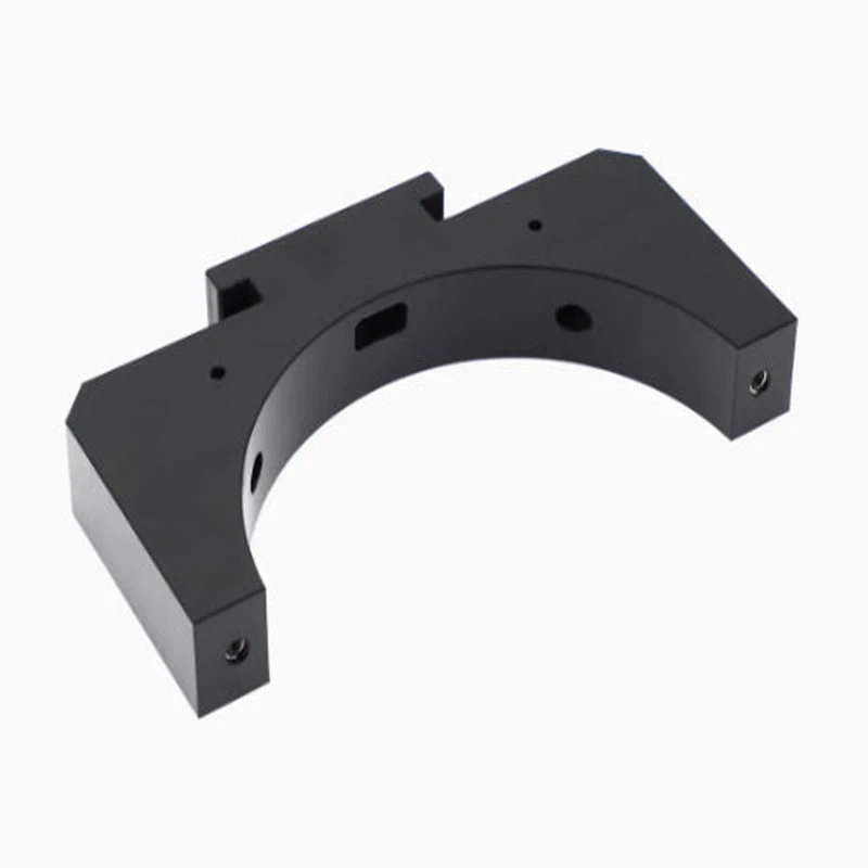 

OEM CNC Lathe Machining Services Alloy Steel Precision Black Semi-Circular Mounting Bracket