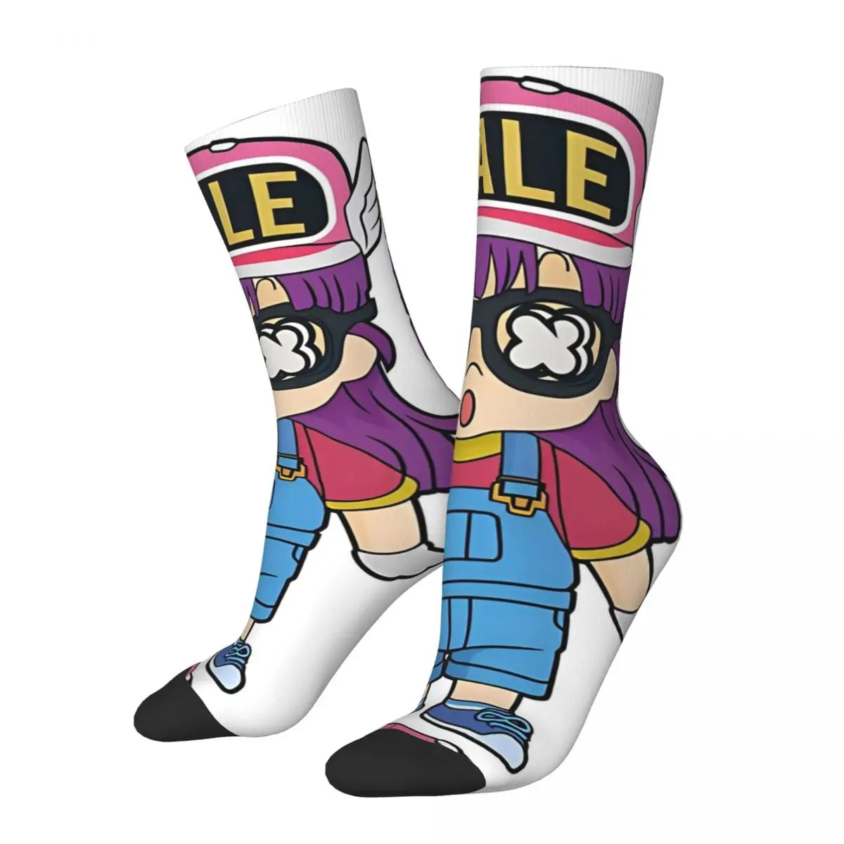 Happy Funny Male Men Socks Casual Adorable Kawaii Arale Funny Sock Sport Women's Socks Spring Summer Autumn Winter