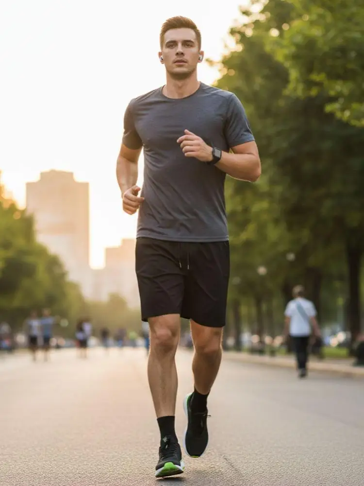 AliExpress NONE Summer Men's Shorts Cool Sportswear Running Sport Shorts Casual Bottoms Gym Fitness Training Jogging Short Pants Men Black Gray