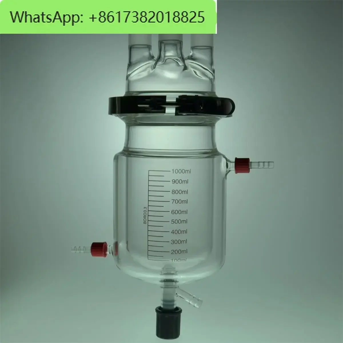 Laboratory Jacket Reaction Flask kit, Four Necks with the PTFE Valve