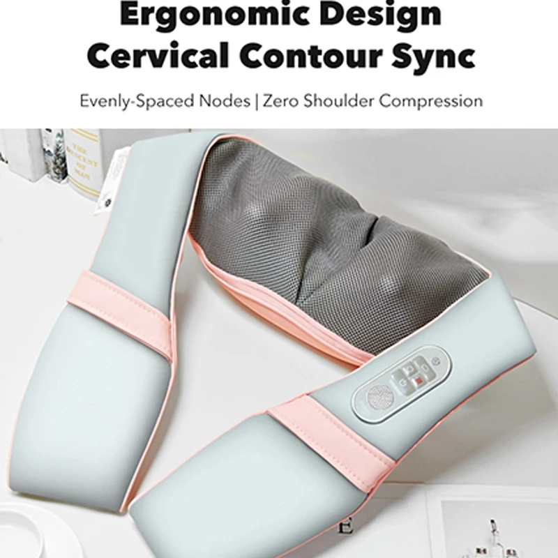 Portable Intelligent 3D Wireless Neck & Shoulder Massager with Heating Function Targeting Cervical Vertebra
