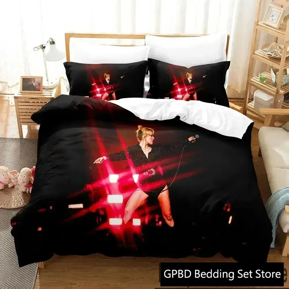 

3D Print Miley Cyrus Singer Bedding Set Boys Girls Twin Queen King Size Duvet Cover Pillowcase Bed boys Adult Home Textileextile