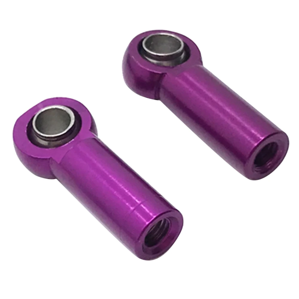 1Pair Metal M3 Tie Rod End Ball Joint Link Ball Head Holder for 1/8 1/10 1/12 1/14 1/16 1/18 RC Crawler Truck Car,5 Purple