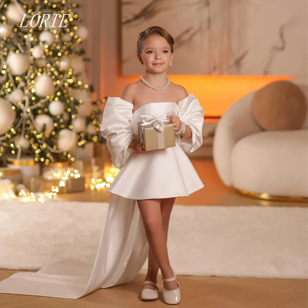 Sukienki dla dziewczynek LORIE, sukienki z kokardą, bufiaste sukienki dla małych dziewczynek, urocze sukienki księżniczki, sukienki dla niemowląt, sukienki na Pierwszą Komunię Świętą, sukienki z kokardą, szyte na miarę, 2026