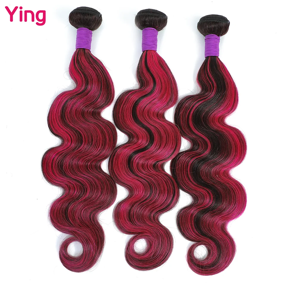 Highlight Pink Body Wave 3 Bundles With 4x4 Closure 28 30 Inch Bundles With Frontal 100% Remy Hair Weave Bundle With Closure