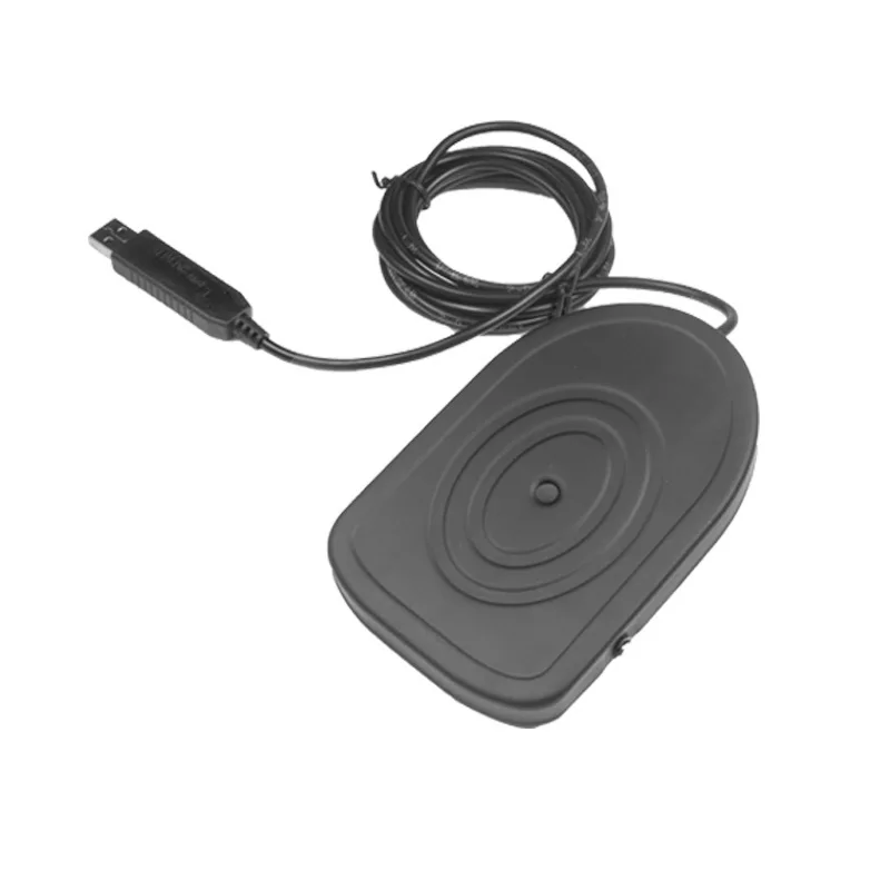 USB Foot Pedal for Gaming Transcription Sewing Machines Industrial Equipment Mechanical Metal Single Pedal with Macro Keyboard