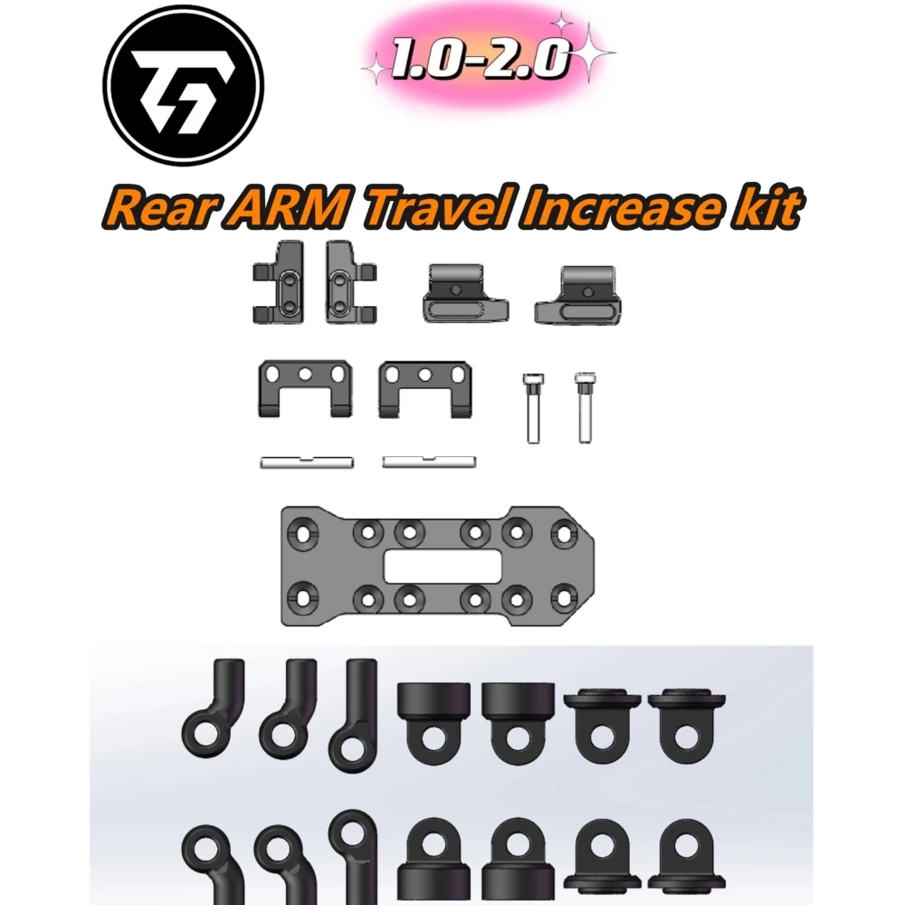 TG Super Rear ARM Travel Increase KIT For TGS/TGS2.0 TG Racing