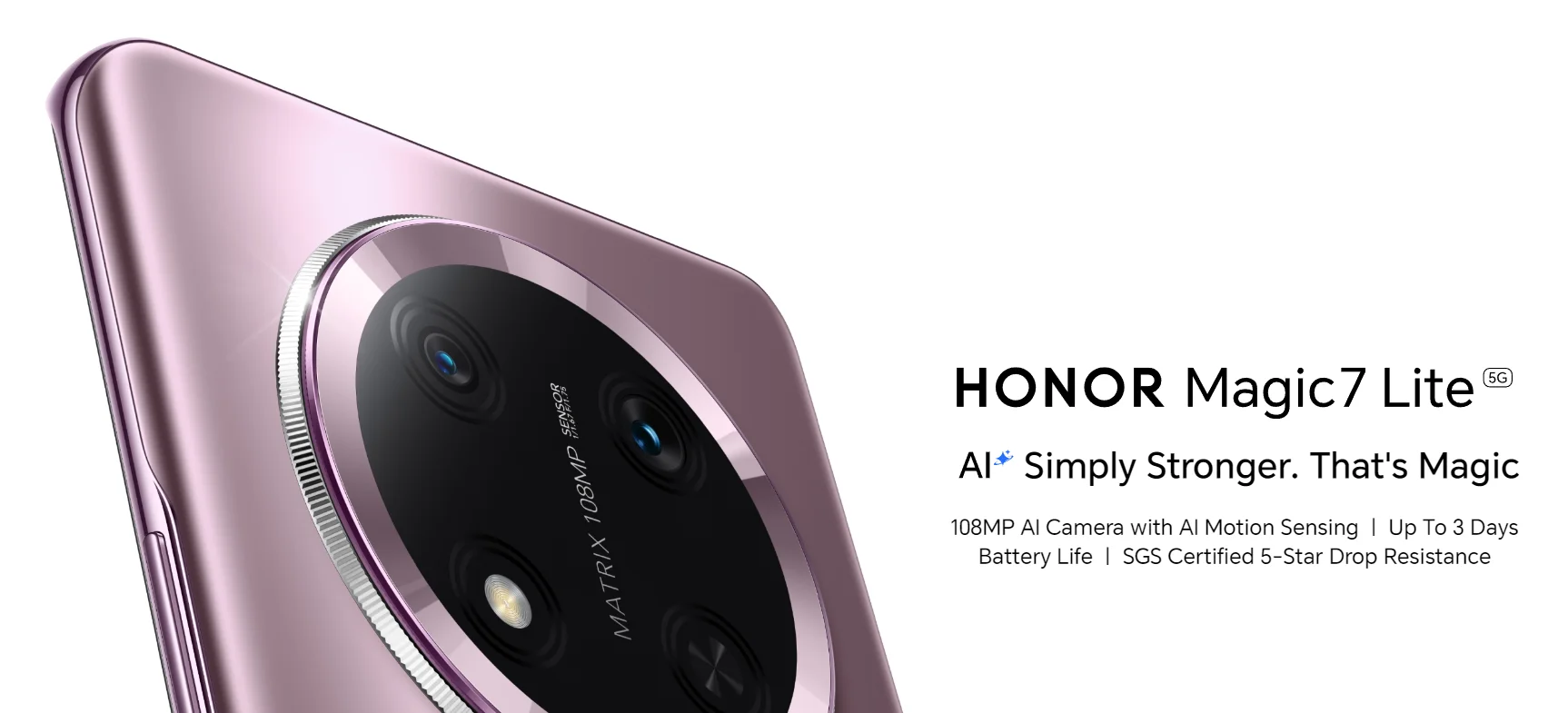 HONOR Magic7 Lite 5G,EU Version 5G Smartphone,6600mAh Battery,108MP AI Main Camera,SGS Certified 5-Star Drop Resistance