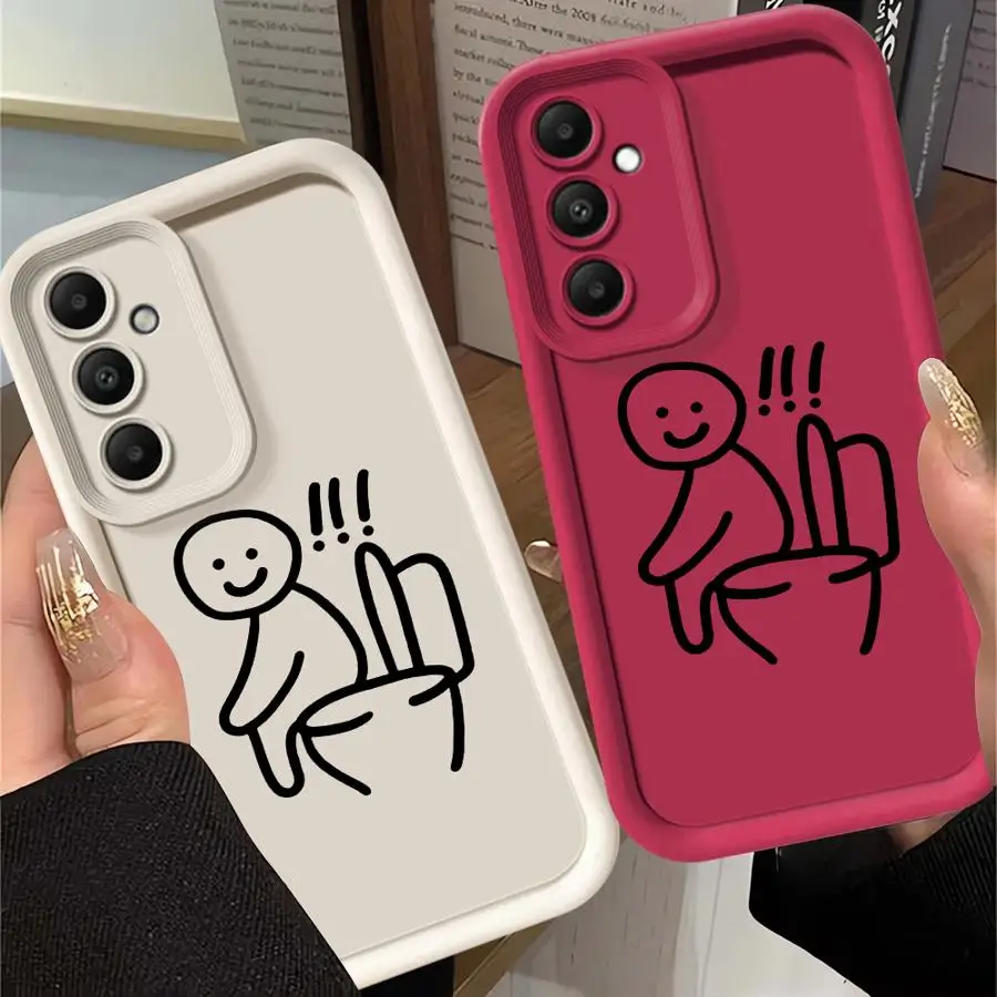 

Чехол для телефона с рисунком Matchman WC для Samsung Galaxy A55 A25 A14 A15 A24 A35 A22 A23 A32 A52s A53 A73 Soft TPU