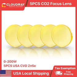 Cloudray 1/5PCS Focus Lens USA CVD ZnSe DIA 12/18/20mm for 0-200W CO2 Laser Engraving Cutting Machine