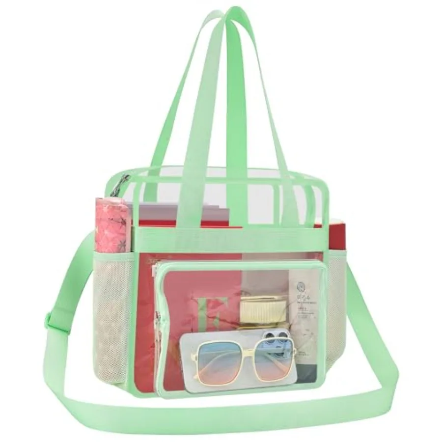 

Прозрачная сумка для стадионных мероприятий 12x12x6, прозрачная сумка-тоут для стадиона с усиленными ремнями для спортивных мероприятий и путешествий