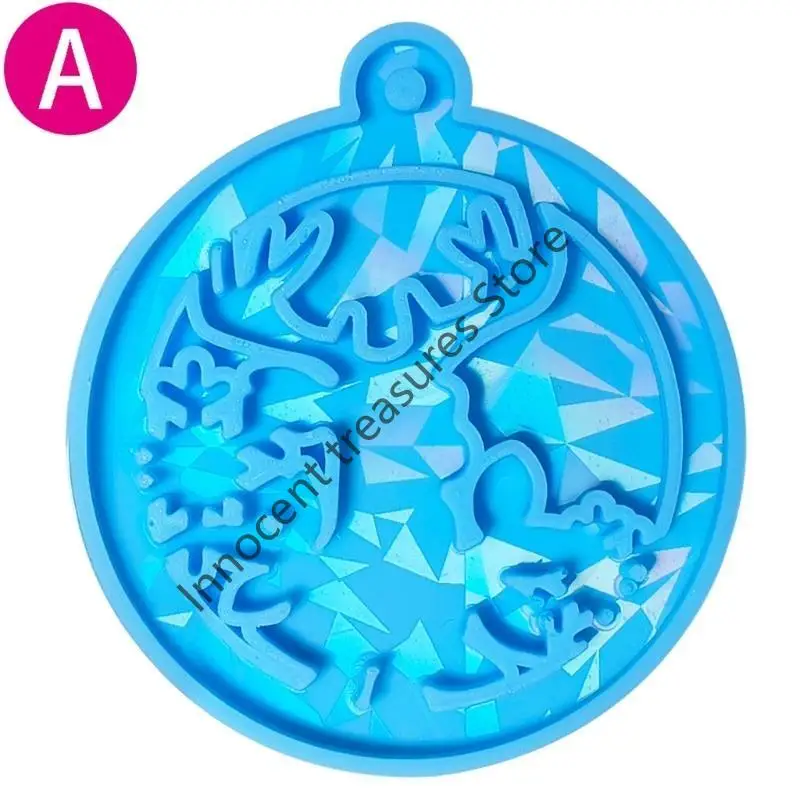 

3XUA упаковка из 4 силиконовых форм для украшения рождественской елки, брелок для ключей, кулон, эпоксидные формы, праздничные