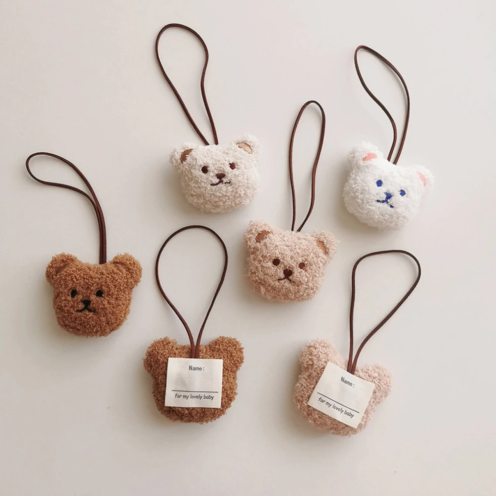 Kawaii Plush Bear Keychains Cartoon Animal Keyrings Cute Bag Ornaments Accessories Friend Gifts Pendant Souvenir Trinket