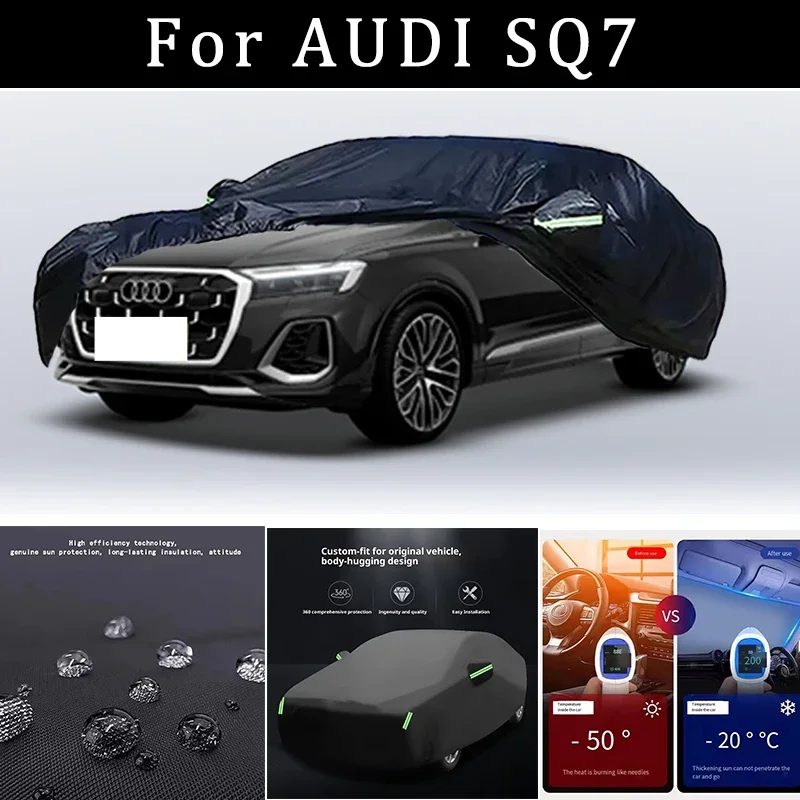 

For AUDI SQ7 Car Covers Outdoor Waterproof Dustproof Sun Rain Snow Protection Thick Oxford Cloth Full Car Accessories