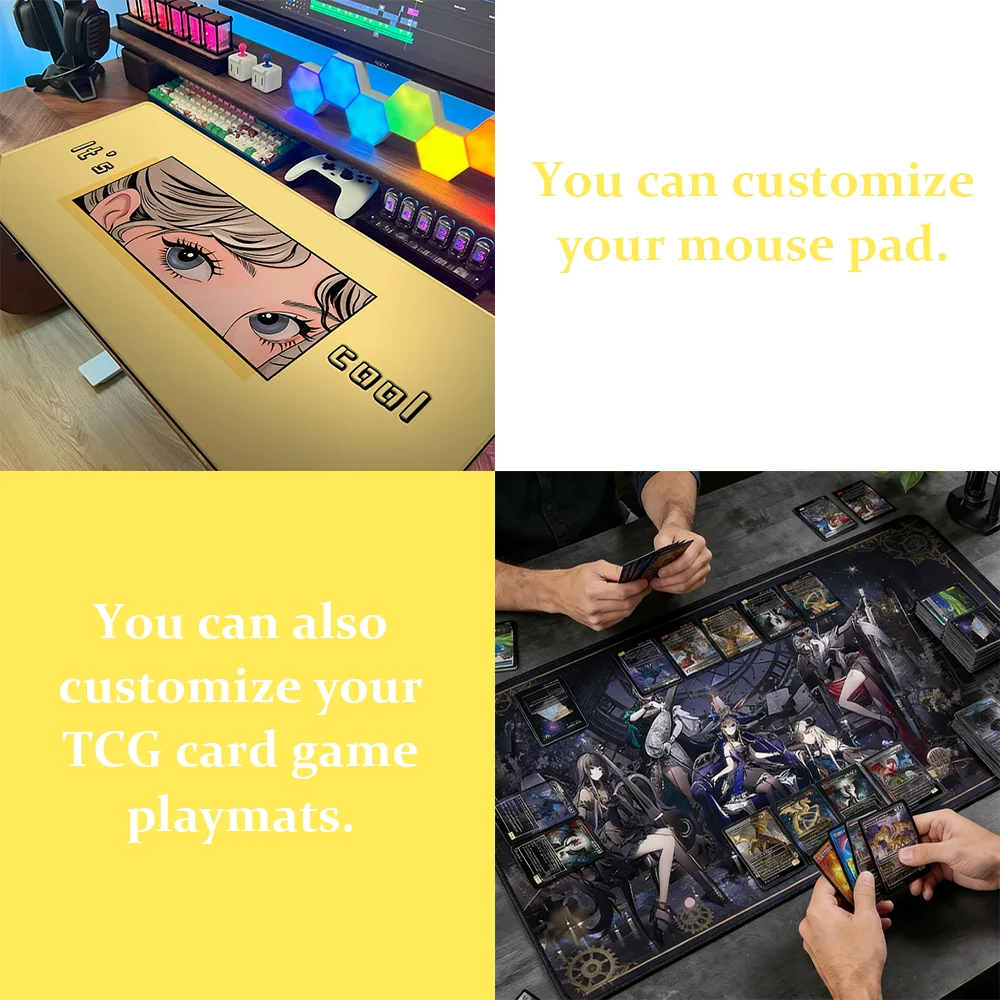 Custom MTG Playmat Gaming Mouse Pad Print Diy Large TCG Personalized Playmat Customized Mat Size Gamer Magic Card Mat view 2