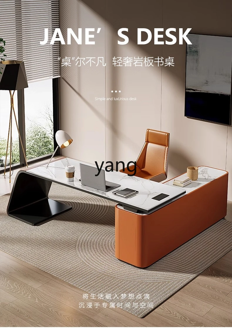 LH  Italian minimalist office desk and chair combination modern minimalist home study computer desk