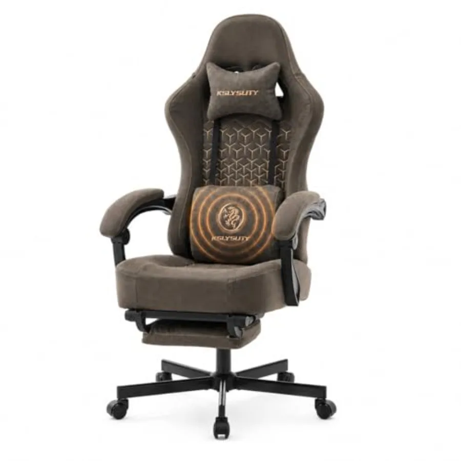 Office Desk Computer Gaming Chair for Adults: Ergonomic High Back with Massage, Pocket Spring Cushion, Swivel, Footrest, Lumbar