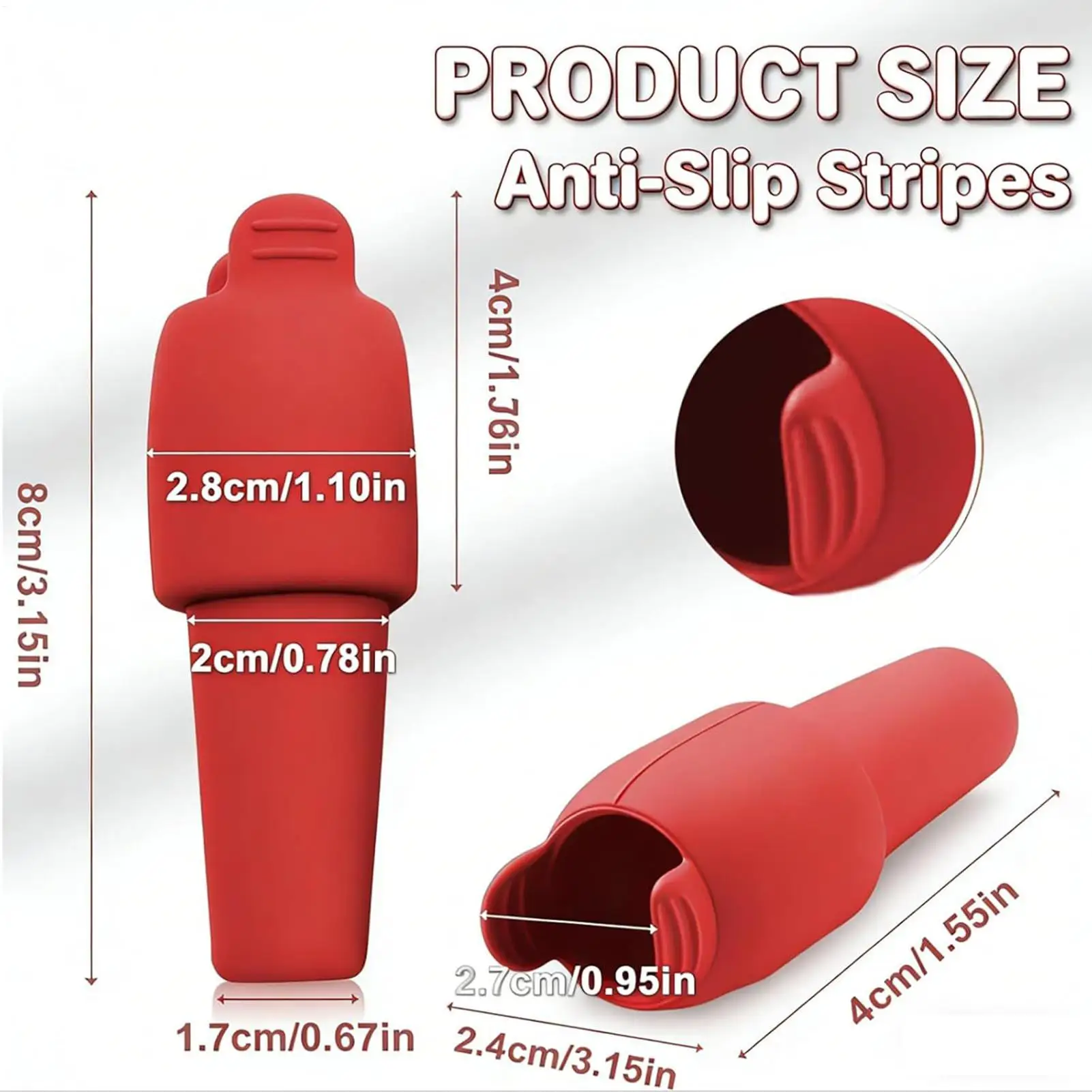 Silicone Wine Stopper Airtight Heat Resistant Reusable Bottle Topper for Champagne Beer Soda, Stocking Stuffers for Women Men