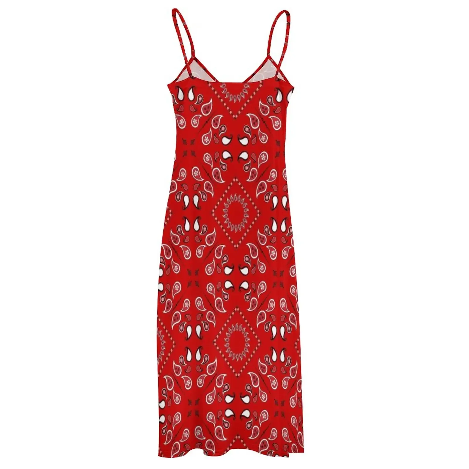 Vestido bandana vermelho sem mangas, vestidos de aniversário para mulheres, coquetel de vestidos