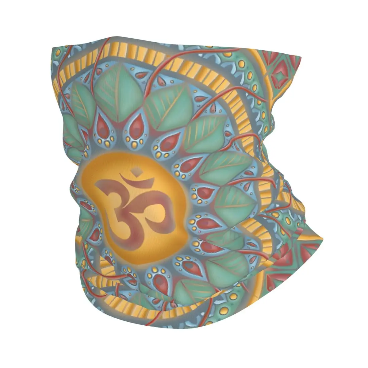 Ohm Mandala Scarf Neckerchief Neck Face Mask Polyester