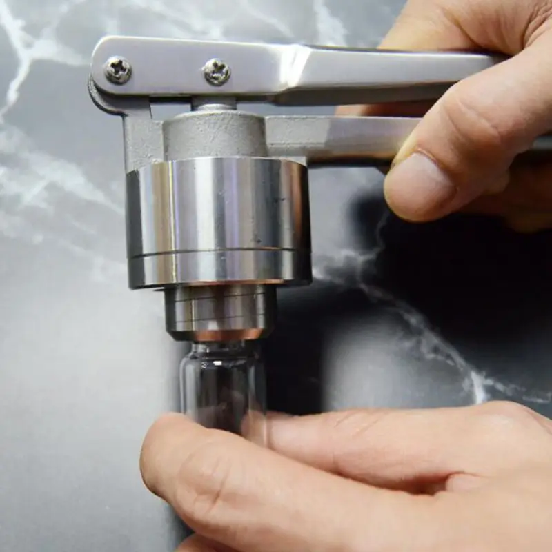 Stainless Steel Manual Crimper Vial Bottle Cap Sealer For 13/15/20mm Aluminum Plastic / Кримпер Handheld Bottle Sealing Machine