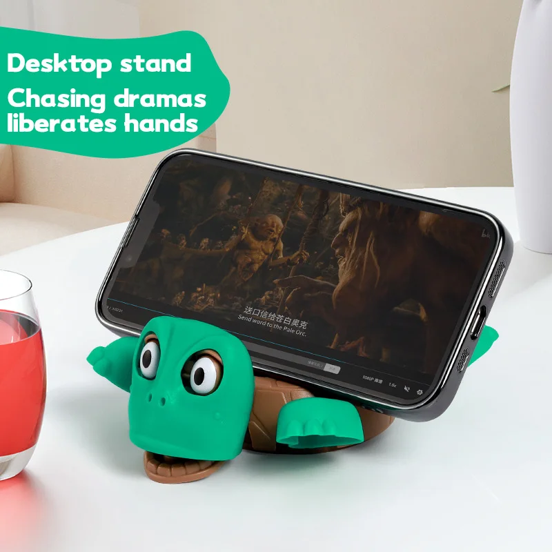 لطيف حامل هاتف السلحفاة دعم آيفون سامسونج المحمول حامل جوّال بلاستيكي فتاة هدية سطح المكتب الديكور كوستر