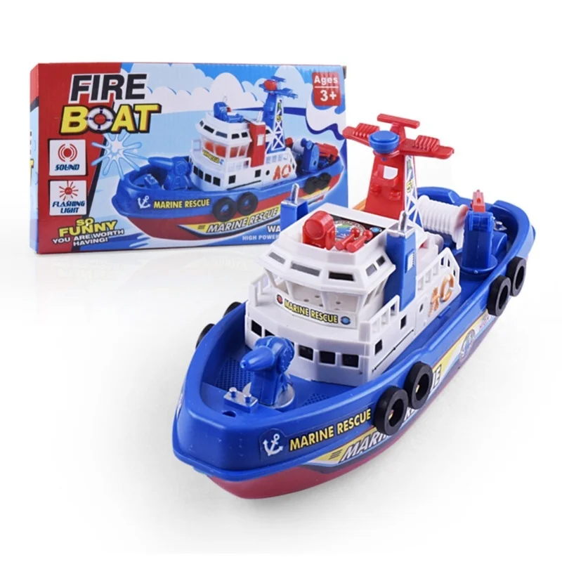 

Children Toy Boat Electric With Music Light Water Spray Marine Fire Pretection Model