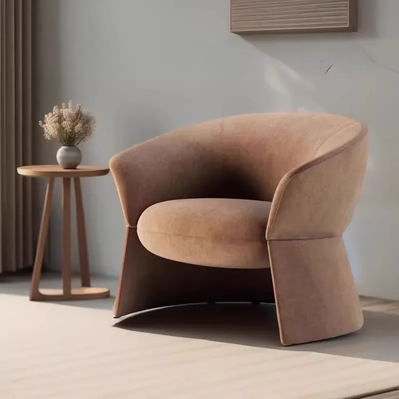 Italian minimalist modern leisure single chair living room hotel club sales office reception negotiation sofa chair