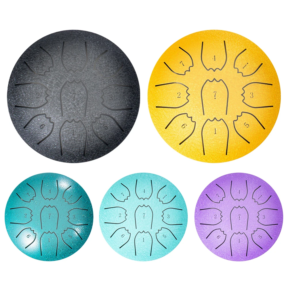 Fotografia 4: Tambor de Chuva de 4 Polegadas com 9 Notas, Tambor de Língua de Aço Impermeável, Ideal para Yoga e Educação Pré-Natal