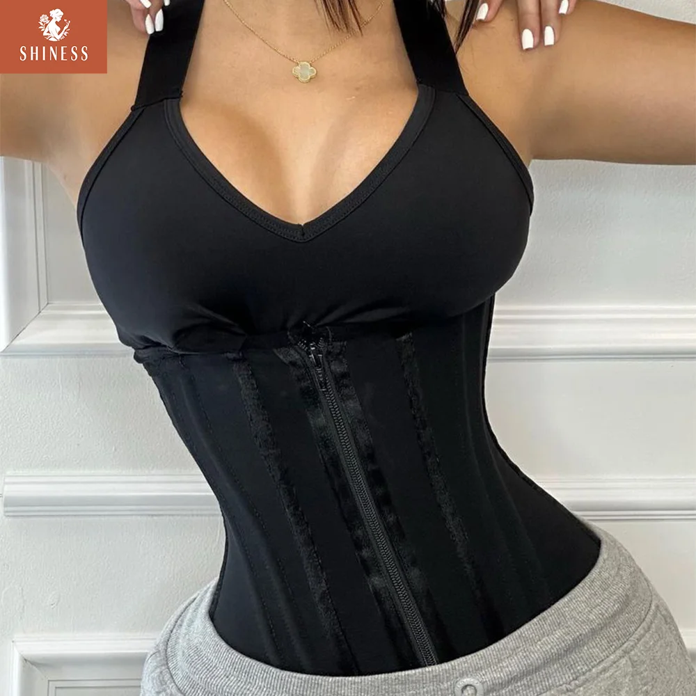 

Women Corset for Slimmer Waist High Compression Steel Boned Body Shaper Cincher Breathable Waist Trainer Bbl Post Surgery Use