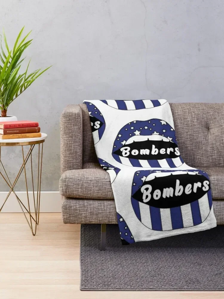 Ithaca Bombers Lips! Throw Blanket Decoratives for babies Sofas Blankets