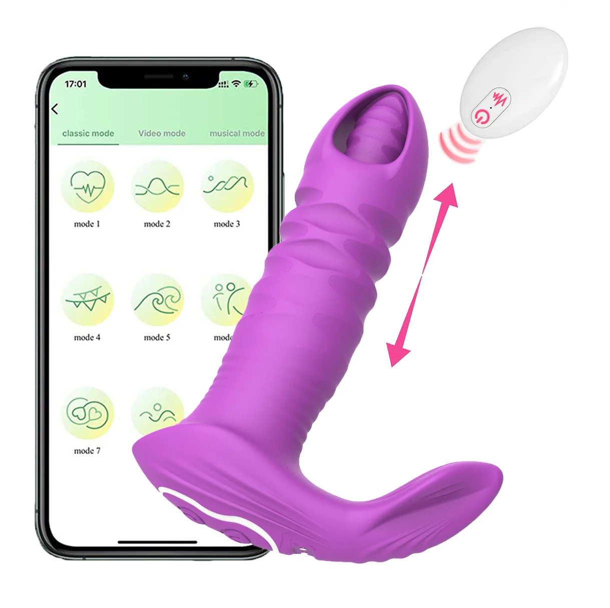 APP Remote Control Thrusting Vibrator for Women Clit Stimulator Vagina G Spot Massage Dual Motor Wearable Vibro Adult Sex Toys