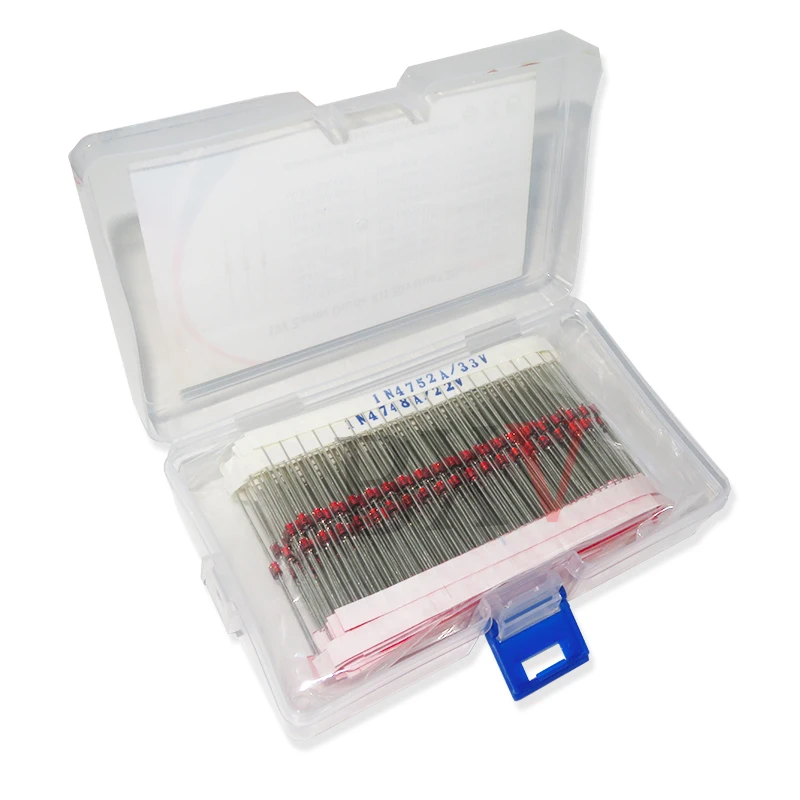 600PCS/Set 30Values*20pcs 3V-47V Diode Kit  Zener Diode 1W Zener Voltage Regulator 39V 30V 27V 24V 22V 20V 18V 16V 13V 12V 10V 