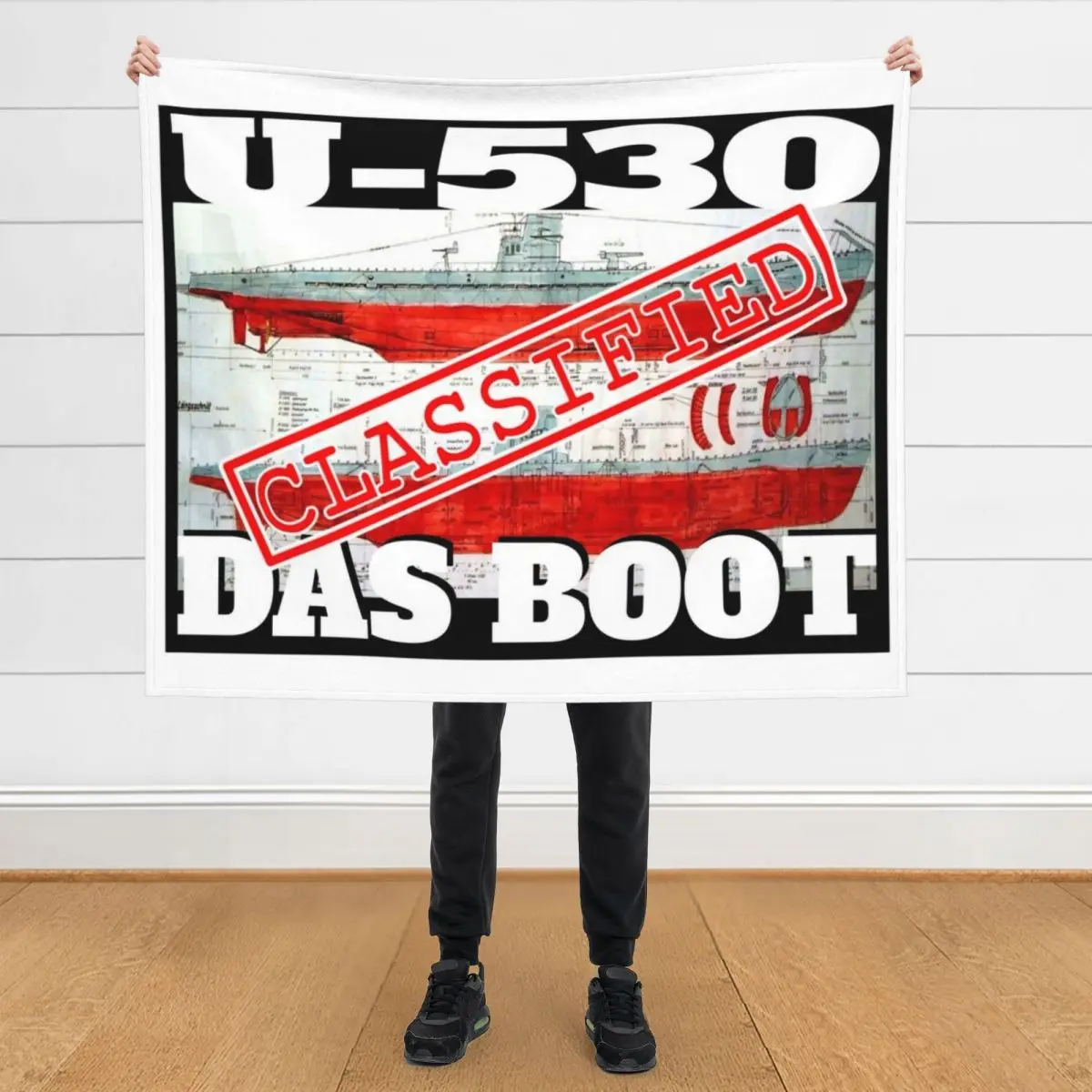 

Das Boot U-530 Throw Blanket Personalized Gift Cute Shaggy Bed Fashionable Blankets