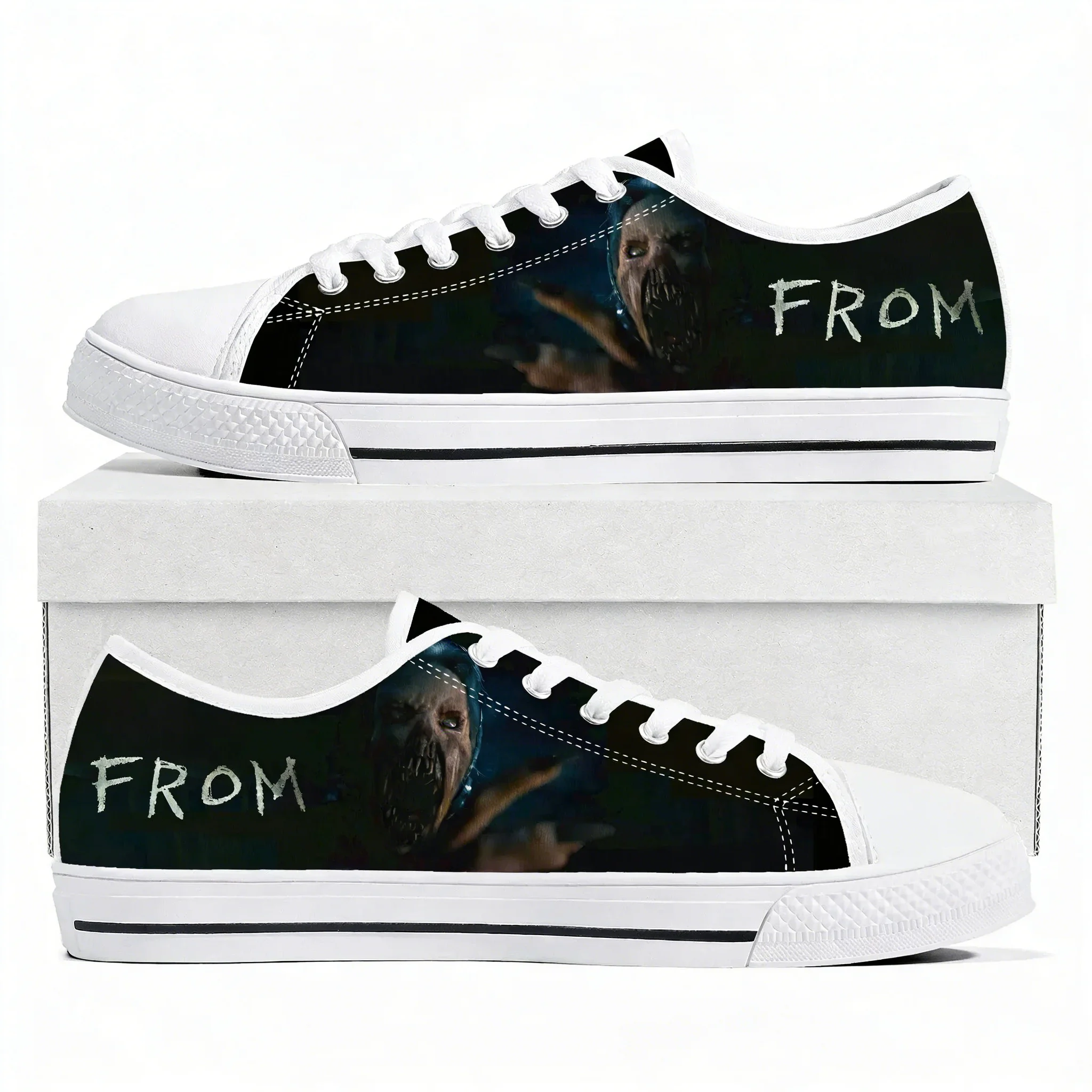 

FROM TV series horror Low Top Sneakers Mens Womens Teenager Canvas High Quality Sneaker Casual Custom Made Shoes Customize Shoe